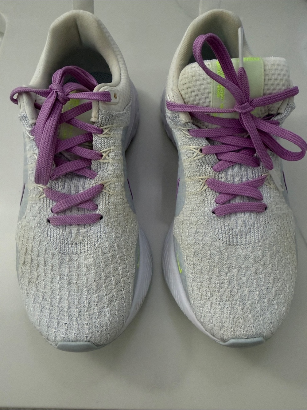 Nike white  Knit Athletic Running Shoes